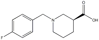 (3S)-1-(4-fluorobenzyl)piperidine-3-carboxylic acid Struktur