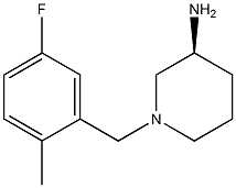 (3S)-1-(5-fluoro-2-methylbenzyl)piperidin-3-amine Struktur