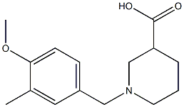 1-(4-methoxy-3-methylbenzyl)piperidine-3-carboxylic acid Struktur