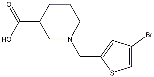 1-[(4-bromothiophen-2-yl)methyl]piperidine-3-carboxylic acid Struktur