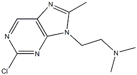 2-(2-chloro-8-methyl-9H-purin-9-yl)-N,N-dimethylethanamine Struktur