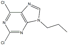 2,6-dichloro-9-propyl-9H-purine Struktur