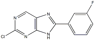 2-chloro-8-(3-fluorophenyl)-9H-purine Struktur