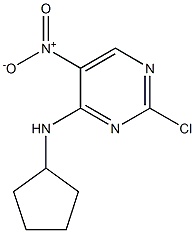 2-chloro-N-cyclopentyl-5-nitropyrimidin-4-amine Struktur