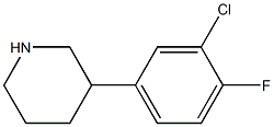 3-(3-chloro-4-fluorophenyl)piperidine Struktur