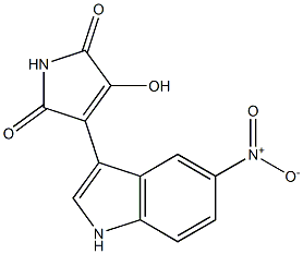 3-hydroxy-4-(5-nitro-1H-indol-3-yl)-1H-pyrrole-2,5-dione Struktur