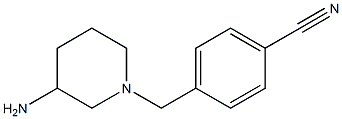 4-[(3-aminopiperidin-1-yl)methyl]benzonitrile Struktur