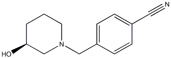 4-{[(3S)-3-hydroxypiperidin-1-yl]methyl}benzonitrile Struktur