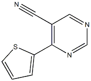 4-thiophen-2-ylpyrimidine-5-carbonitrile Struktur