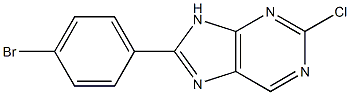 8-(4-bromophenyl)-2-chloro-9H-purine Struktur