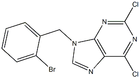 9-(2-bromobenzyl)-2,6-dichloro-9H-purine Struktur