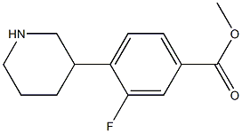 methyl 3-fluoro-4-piperidin-3-ylbenzoate Struktur