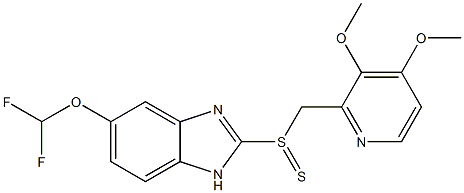 5-(Difluoromethoxy)-2-[[(3,4-dimethoxy-2-pyridinyl)methyl]thio]-1H-benzimidazole
(Sulphide) Struktur