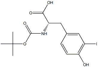 N-ALPHA-T-BUTYLOXYCARBONYL-L-3-IODO-TYROSINE Struktur