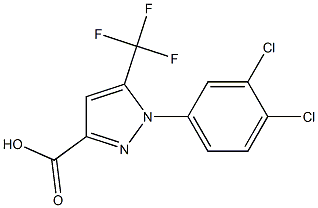 1-(3,4-DICHLOROPHENYL)-5-(TRIFLUOROMETHYL)PYRAZOLE-3-CARBOXYLIC ACID Struktur