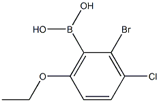 2-Bromo-6-ethoxy-3-chlorophenylboronic acid Struktur