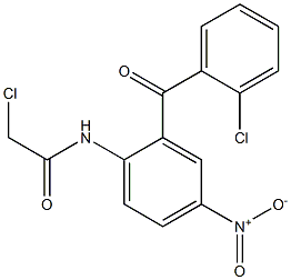 2-CHLORO-N-[2-(2-CHLOROBENZOYL)-4-NITROPHENYL]ACETAMIDE Struktur