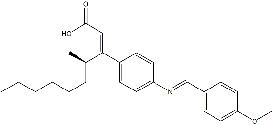 (R)-1-METHYLHEPTYL-3-(4-[(4-METHOXYPHENYL)METHYLIDENEAMINO]PHENYL)PROP-2-ENOATE Struktur