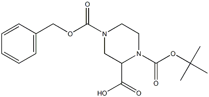 N1-BOC,N4-CBZ-PIPERAZINE-2-CARBOXYLIC ACID Struktur