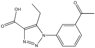 1-(3-Acetyl-phenyl)-5-ethyl-1H-[1,	2,	3]triazole-4-carbox ylic	acid Struktur