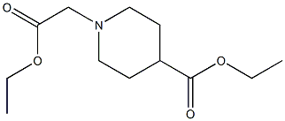 1-ethoxycarbonylmethyl-piperidine-4-carboxylicacid ethyl ester Struktur