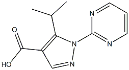 5-Isopropyl-1-pyrimidin-2-yl-1H-pyrazole-4-carboxylic	acid Struktur