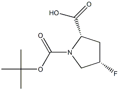 (S)-4-FLUORO-N-BOC-L-PROLINE Struktur