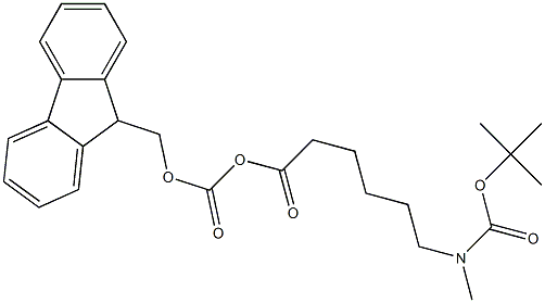 1-Fmoc-6-N-Boc-N-methylamino-hexylic Acid Struktur