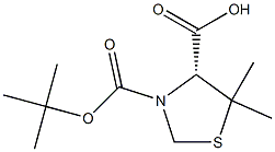 (R)-3-T-BUTOXYCARBONYL-5,5-DIMETHYL-1,3-THIAZOLIDINE-4-CARBOXYLIC ACID Struktur