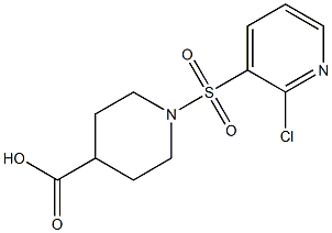 1-[(2-CHLOROPYRIDIN-3-YL)SULFONYL]PIPERIDINE-4-CARBOXYLIC ACID Struktur