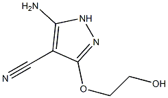 5-AMINO-3-(2-HYDROXYETHOXY)-1H-PYRAZOLE-4-CARBONITRILE Struktur