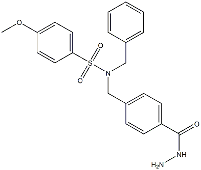 N-BENZYL-N-(4-HYDRAZINOCARBONYL-BENZYL)-4-METHOXY-BENZENESULFONAMIDE Struktur