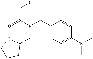 2-CHLORO-N-[4-(DIMETHYLAMINO)BENZYL]-N-(TETRAHYDROFURAN-2-YLMETHYL)ACETAMIDE Struktur