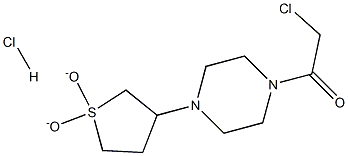 1-(CHLOROACETYL)-4-(1,1-DIOXIDOTETRAHYDROTHIEN-3-YL)PIPERAZINE HYDROCHLORIDE Struktur