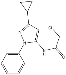 2-CHLORO-N-(3-CYCLOPROPYL-1-PHENYL-1H-PYRAZOL-5-YL)ACETAMIDE Struktur