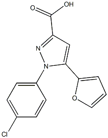 1-(4-CHLOROPHENYL)-5-(2-FURYL)-1H-PYRAZOLE-3-CARBOXYLIC ACID Struktur