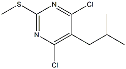 4,6-DICHLORO-5-ISOBUTYL-2-(METHYLTHIO)PYRIMIDINE Struktur