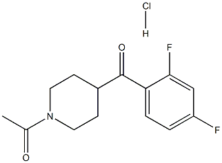 1-ACETYL-4-(2,4-DIFLUOROBENZOYL)PIPERIDINE HCL Struktur