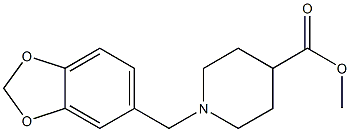 1-BENZO[1,3]DIOXOL-5-YLMETHYLPIPERIDINE-4-CARBOXYLIC ACID METHYL ESTER, 95+% Struktur