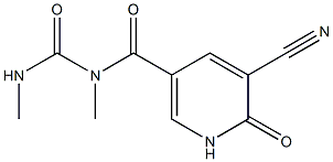 5-CYANO-N-METHYL-N-[(METHYLAMINO)CARBONYL]-6-OXO-1,6-DIHYDROPYRIDINE-3-CARBOXAMIDE Struktur