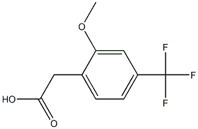 2-METHOXY-4-(TRIFLUOROMETHYL)PHENYLACETIC ACID Struktur