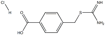 4-({[AMINO(IMINO)METHYL]THIO}METHYL)BENZOIC ACID HYDROCHLORIDE Struktur