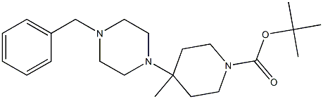 4-(4-BENZYLPIPERAZIN-1-YL)-4-METHYLPIPERIDINE-1-CARBOXYLIC ACID TERT-BUTYL ESTER, 95+% Struktur