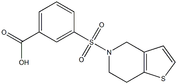 3-(6,7-DIHYDROTHIENO[3,2-C]PYRIDIN-5(4H)-YLSULFONYL)BENZOIC ACID Struktur