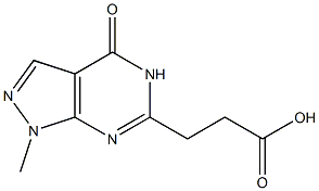 3-(1-METHYL-4-OXO-4,5-DIHYDRO-1H-PYRAZOLO[3,4-D]PYRIMIDIN-6-YL)PROPANOIC ACID Struktur