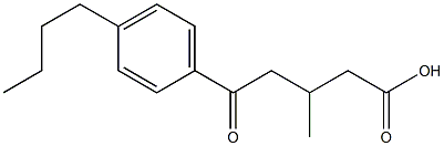 5-(4-N-BUTYLPHENYL)-3-METHYL-5-OXOVALERIC ACID 95% Struktur