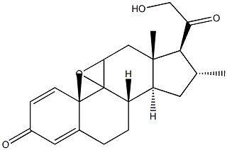 21-HYDROXY-16A-METHYL-9,11-EPOXY PREGNA-1,4-DIENE-3,20-DIONE Struktur