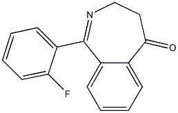 1-(2-Fluorophenyl)-3,4-dihydro-benzo[c]azepin-5-one Struktur