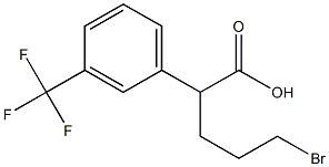 5-Bromo-2-(3-trifluoromethylphenyl)pentanoic acid Struktur