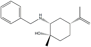 trans-2-Benzylamino-4(R )-isopropenyl-1-methyl-cyclohexanol Struktur